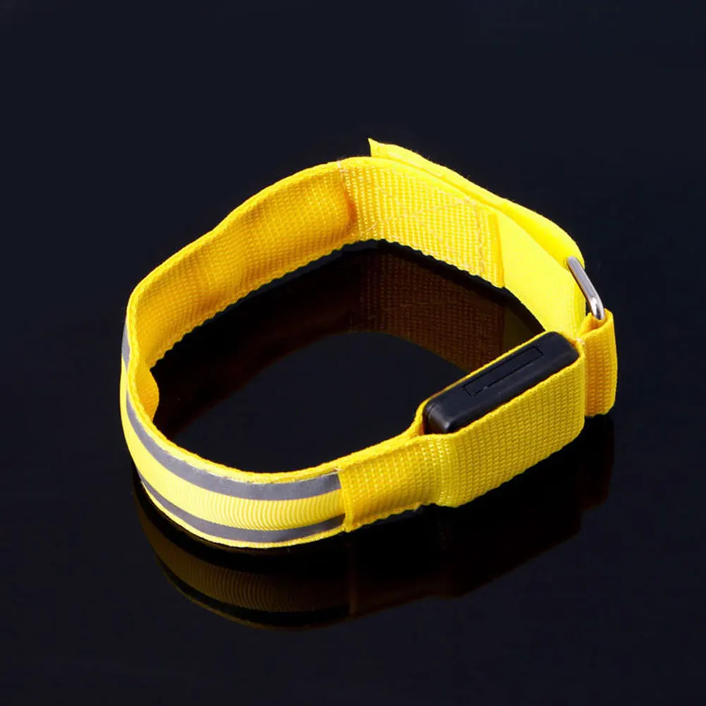 

Arm Warmer Belt Bike LED Luminous Armband LED Safety Sports Reflective Belt Strap Snap Wrap Light up Arm Band Armband