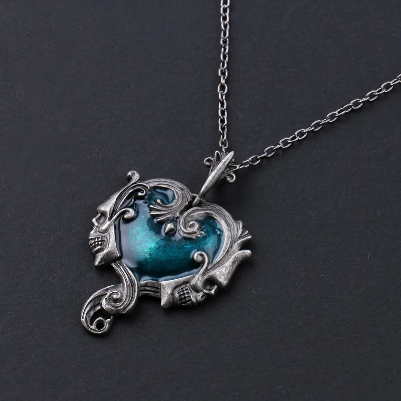 

Necklace Steampunk Pendant Jewelry Heart Party Skeleton Birthday Gothic Gift Skull