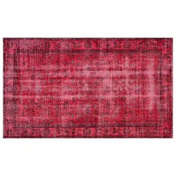 

Handmade Red Vintage Overdyed Turkish Area Rug 172x286 Cm-5'8''X9'5''