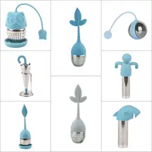 Силиконовый чайный заварочный фильтр для чая для повторного использования Сладкий Лист с поддоном Новинка чайный шар травяной фильтр для специй чайный инструмент