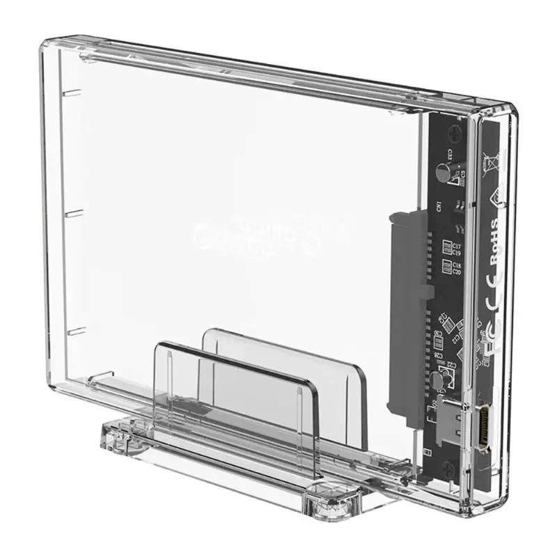 ORICO HDD чехол USB 3,1 type C to 2,5 SATA жесткий диск SSD Внешний EnclosureTransparent для SSD HDD коробка внешний корпус Чехол