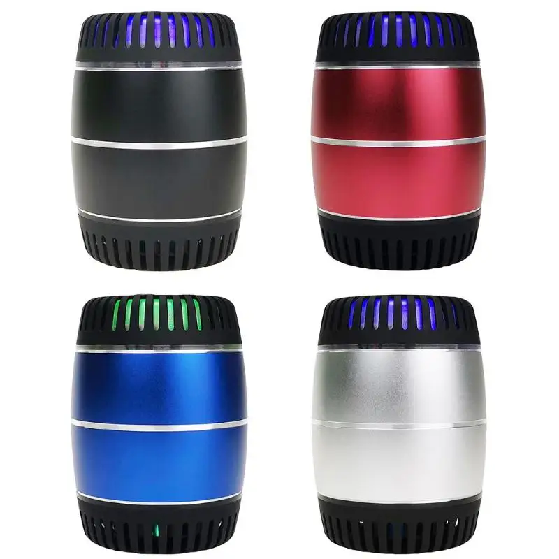 Colorful LED Wireless Portable Bluetooth Music Built-in lithium battery Mini Speaker Support TF Card FM Radio Music MP3