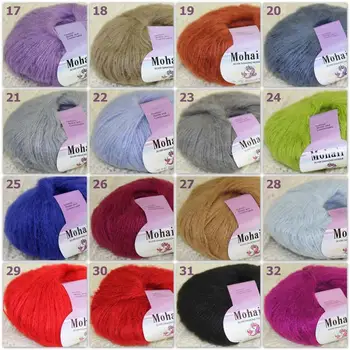 

Sale New 6BallsX25g Luxury Soft Mohair Warm Wrap Shawl Hand Knit Crochet Yarn 291-6