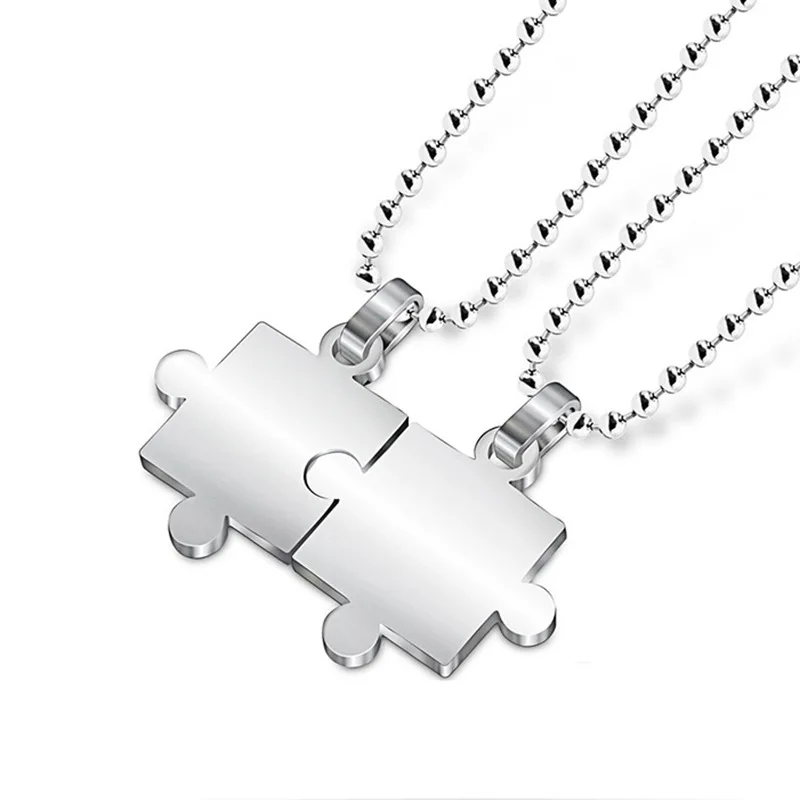 Geometry Smooth Puzzle Chain Necklaces 