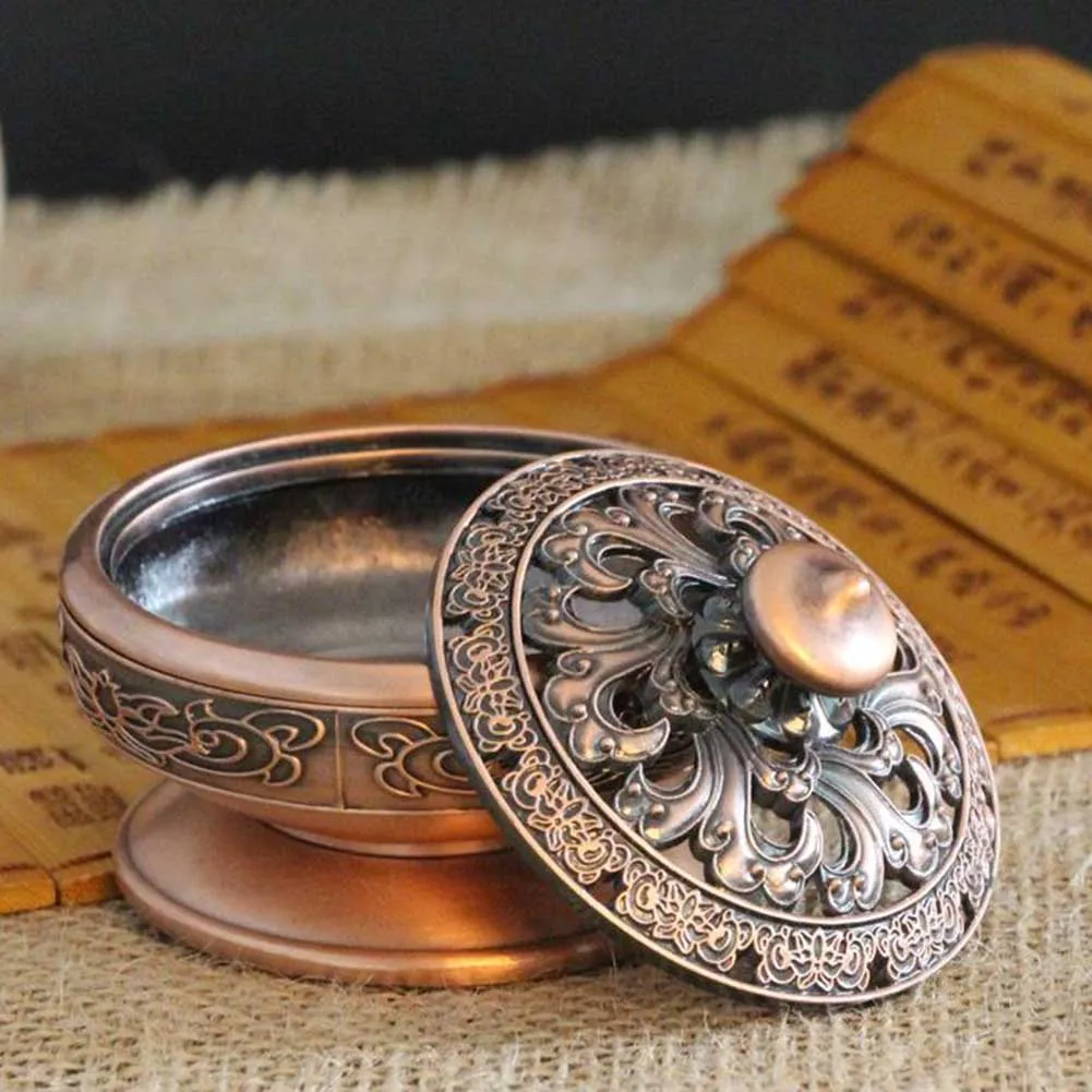 Zinc Alloy Office Pressure Relief Tibetan Buddhist Tea Brazier Portable Aromatherapy Home Decor Incense Burner Living Room Yoga
