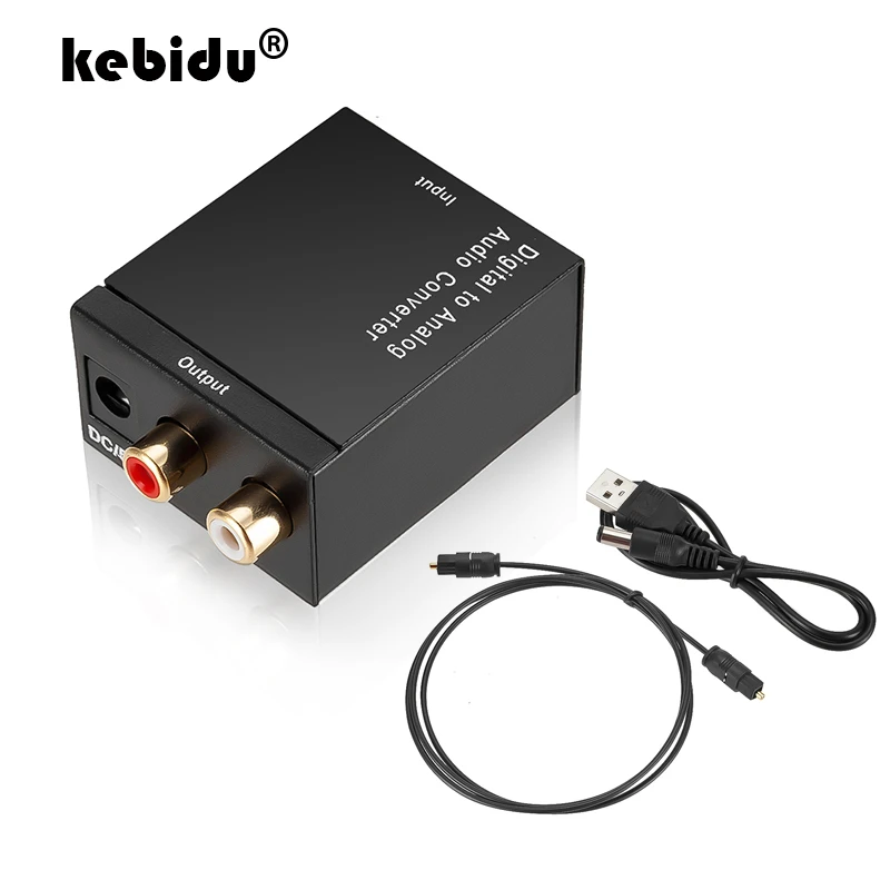 3.5MM Jack Optical Fiber Coaxial Signal to Analog DAC SPDIF Stereo Digital to Analog Audio Converter 2*RCA Amplifier Decoder