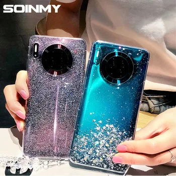 

For Huawei Mate 30 Mate30 Pro Glitter Star Case For Huawei P40 Pro Case Silicone Transparent Funda for huawei p40 Cover Luxury