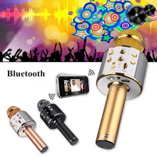 WS858 Bluetooth Wireless Microphone Speaker Professional Handheld Karaoke Mic Music Player Singing Recorder KTV Mic
