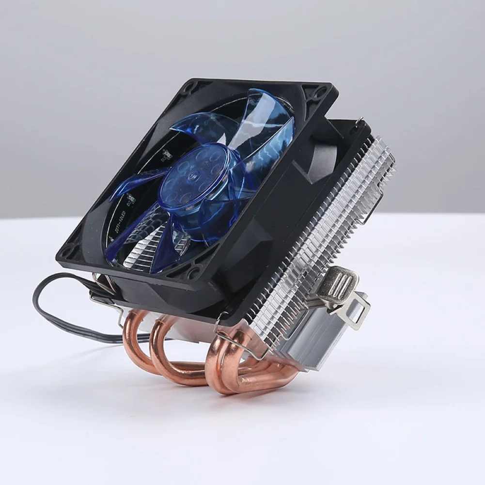 Aluminum 12V Quiet Cooled Fan Computer CPU Cooler Copper Heatsink Cooling Fan Radiator For LGA 1366 Blue