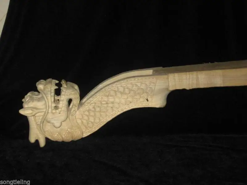 

Hand-made double bass neck 3/4 size,dragon carving #6382,musical instrument part