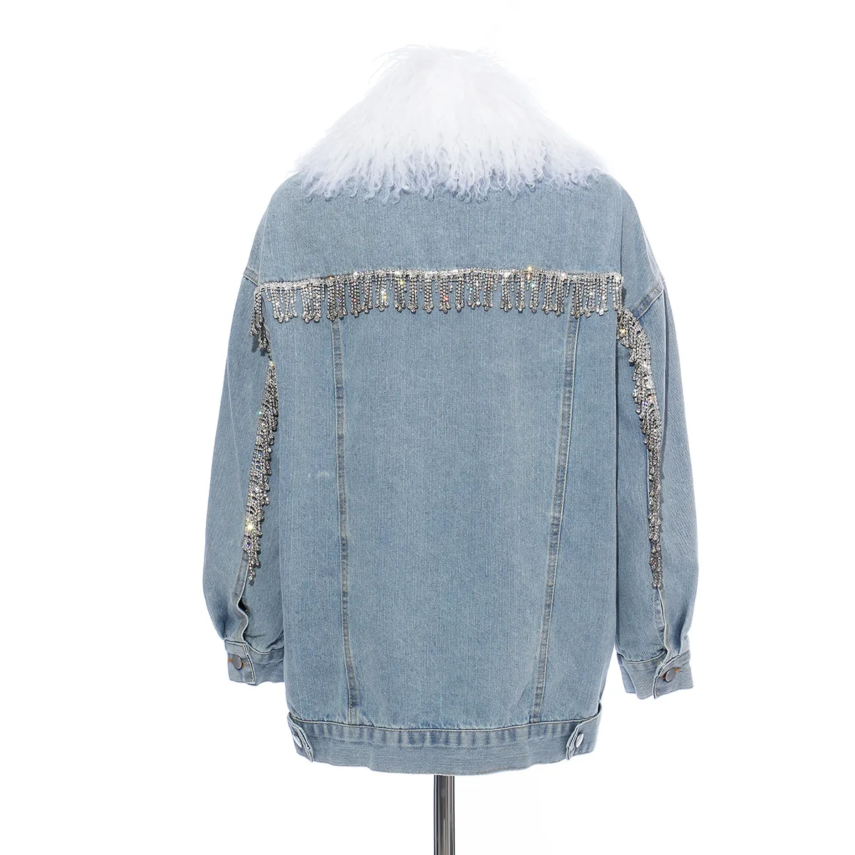 SuperAen Europe Thick Denim Jacket Women Cotton Wild Winter New Ladies Jackets Solid Color Single Breasted Women Clothing