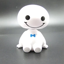 Baymax Автомобильные украшения, маленькие украшения для кукол, качающаяся голова, кукла, подарок на день рождения, ПВХ фигурка, мультфильм Baymax, крепежный клей