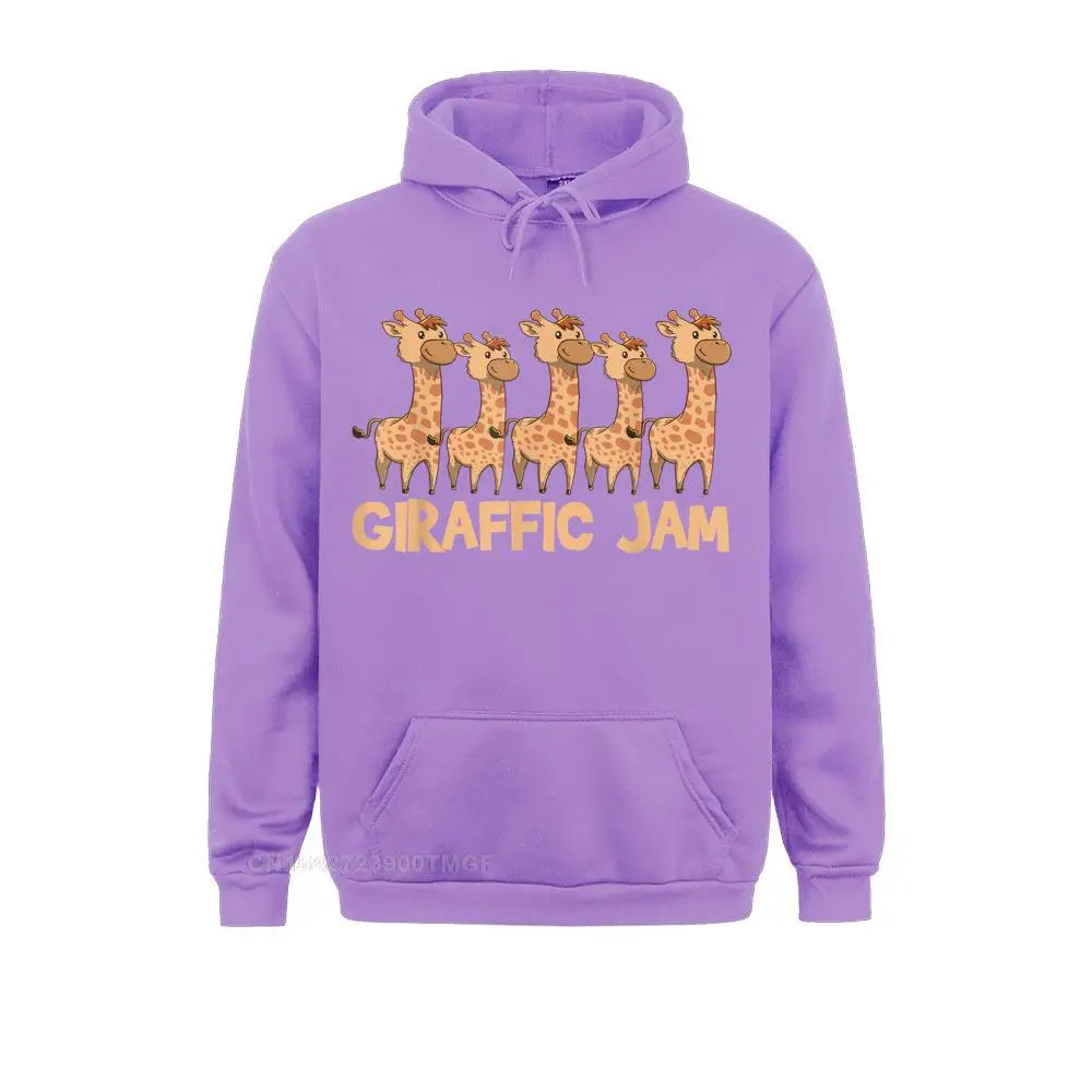 Giraffe Giraffic Jam Funny Pun Cute T-Shirt__21064 Women's Prevailing Hoodies Father Day Sweatshirts Printed Long Sleeve Sportswears Giraffe Giraffic Jam Funny Pun Cute T-Shirt__21064purple