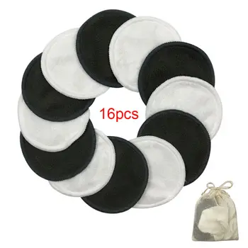 

Reusable Cotton Pads Make Up Facial Remover Bamboo Fiber Facial Skin Care Nursing Pads Skin Cleaning 16Pcs Makeup Remover Pads