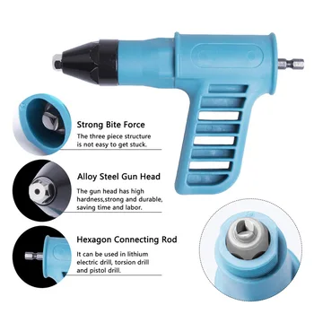 

Accessories With Handle 2.4mm 4.0mm 4.8mm Conversion Tool Insert Nut Power Durable Cordless Drill Pull Electric Rivet Adapter
