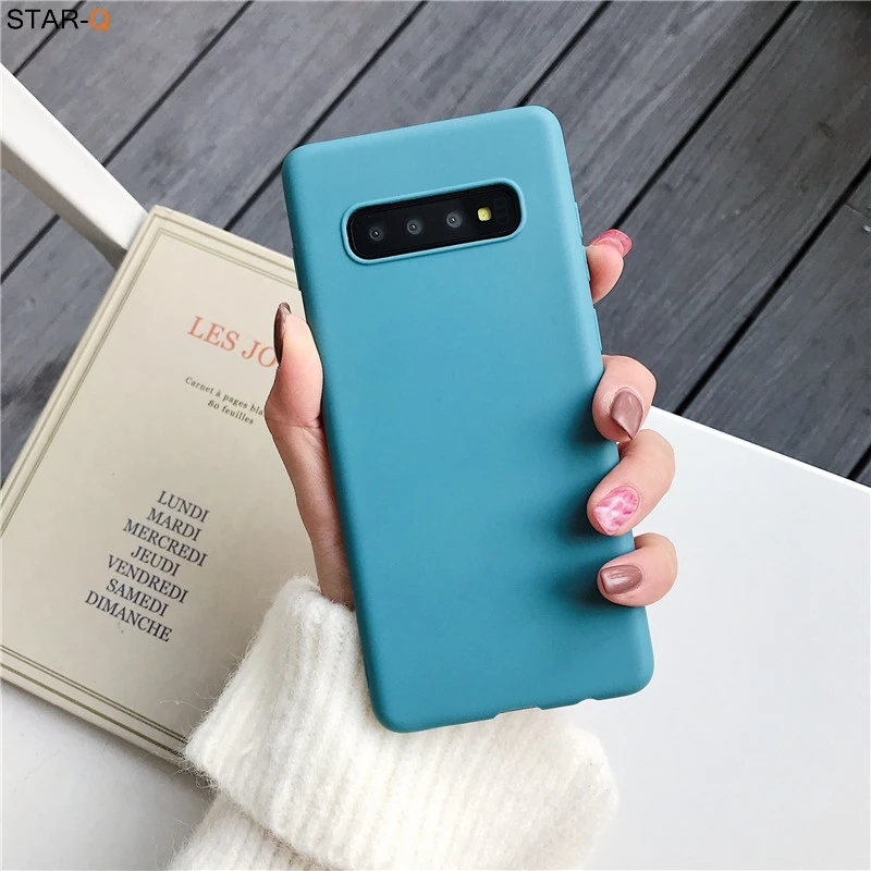 Candy Color Matte Silicone Phone Case For Samsung Galaxy Note 20 Ultra Note 10 Plus Lite 9 8 S10 Ultra-thin Tpu Back Cover cute phone cases for samsung  Cases For Samsung