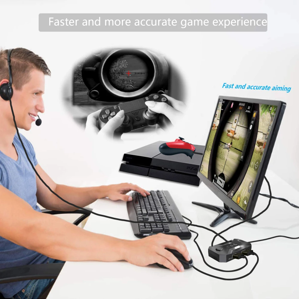 Лидер продаж конвертер K1 для игровой клавиатуры и мыши Xbox 360/One PS4/PS3 переключения