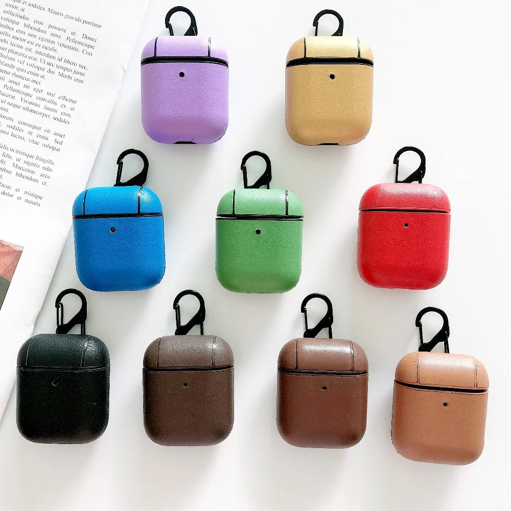Cover For Airpods 2 1 Case Bluetooth Wireless Earphone Fashion PU Leather Cover For Airpods 1 2 Charging Box Headset Accessaries (1)