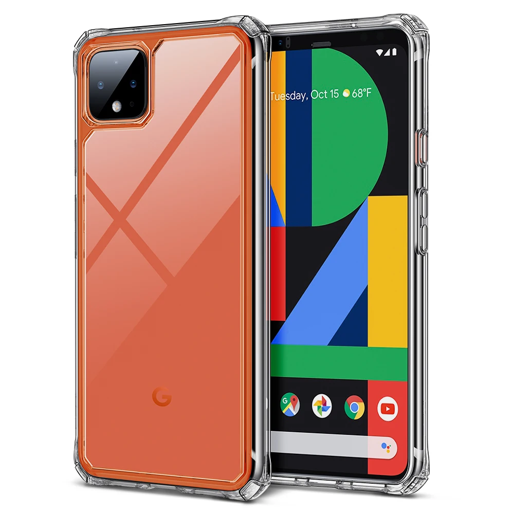 ESR прозрачный защитный чехол для Google Pixel 4 XL черный оранжевый брендовый прозрачный телефон с противоударной защитой чехол для Google 4XL - Цвет: Orange