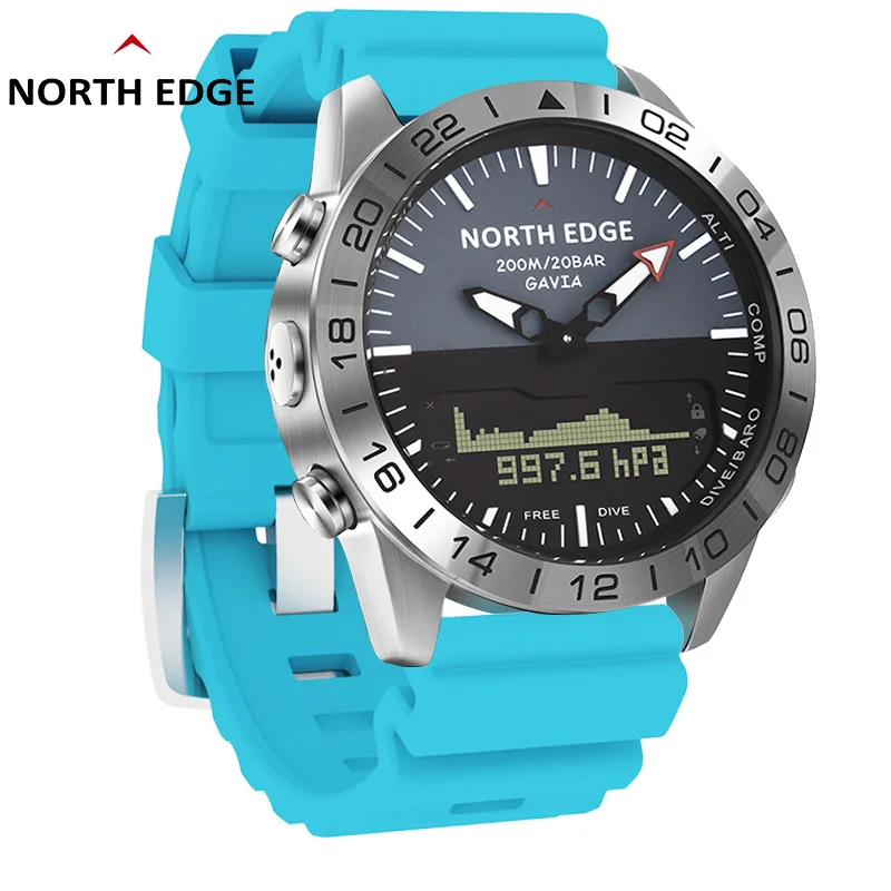 Orologio Digitale Sportivo Da Immersione Da Uomo North Edge Esercito Militare Di Lusso Full Steel Business Impermeabile 200M Altimetro Bussola