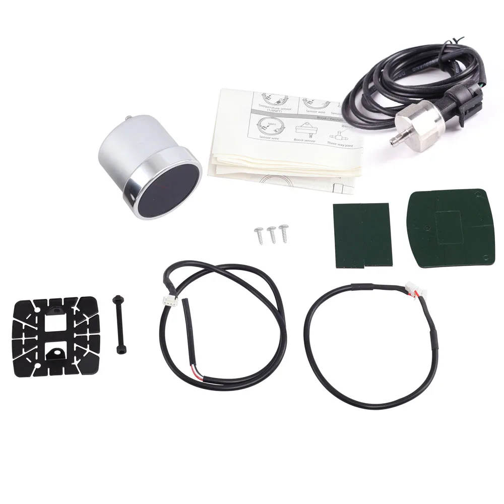 Najtaniej 2 Cal 52MM przydymione soczewki 2Bar Boost Gauge Turbo Boost Meter z czujnik elektryczny