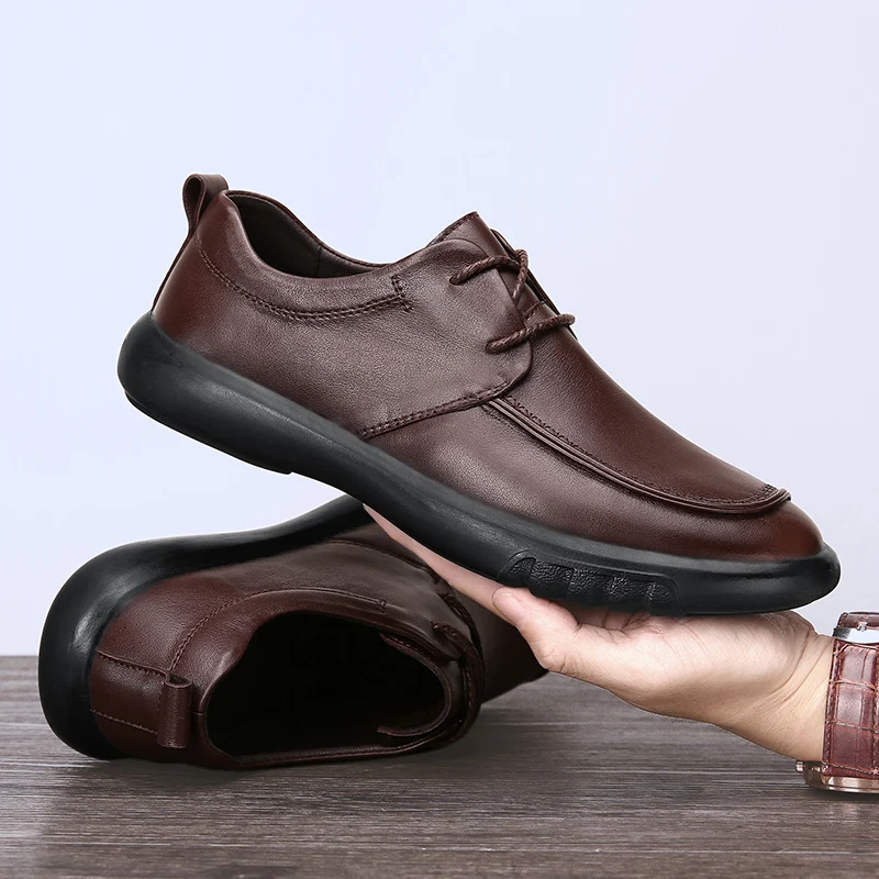 Мужские классические туфли из натуральной кожи черные деловые мужские лоферы