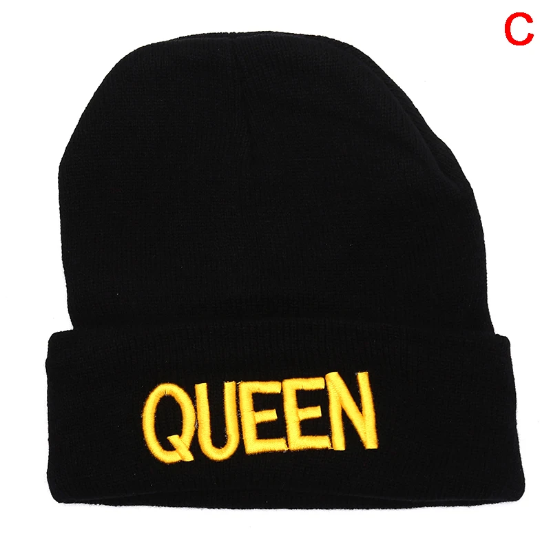 Новые шапки KING QUEEN, шапки для пар, теплые зимние осенние эластичные вязаные головные уборы для мужчин и женщин, лыжные спортивные шапки