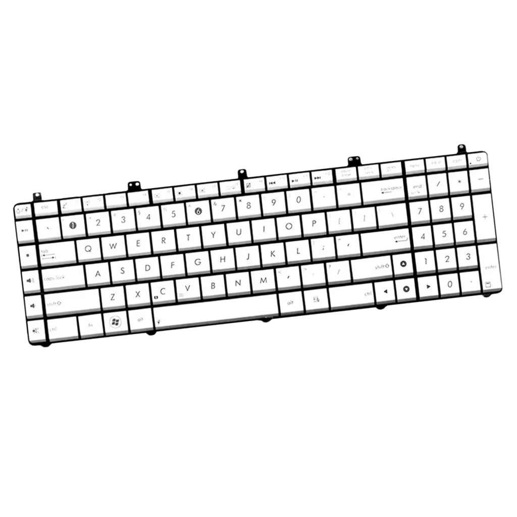 Laptop Keyboard US Layout Keypad for Asus N55 N55S N55SL N55SF N55X N75S N75SF N75SL Series Laptop Replacement Keyboards