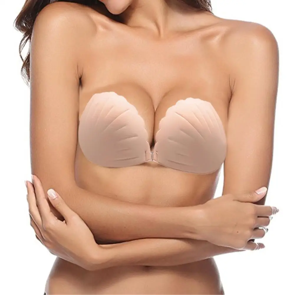 2019 Top Sale Women Intimates Self Adhesive Backless Brassiere Strapless Invisible Bra Shell Shape Lift Up Sexy Sticker | Женская одежда