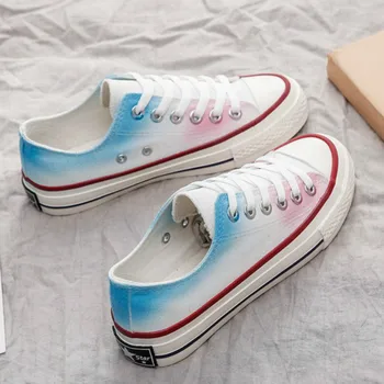 

Canvas Fashion Shoes Woman Spring New Fashion Color matching Women Walking shoes Flats Canvas Women Solid Shoes Sneakers Z1-42