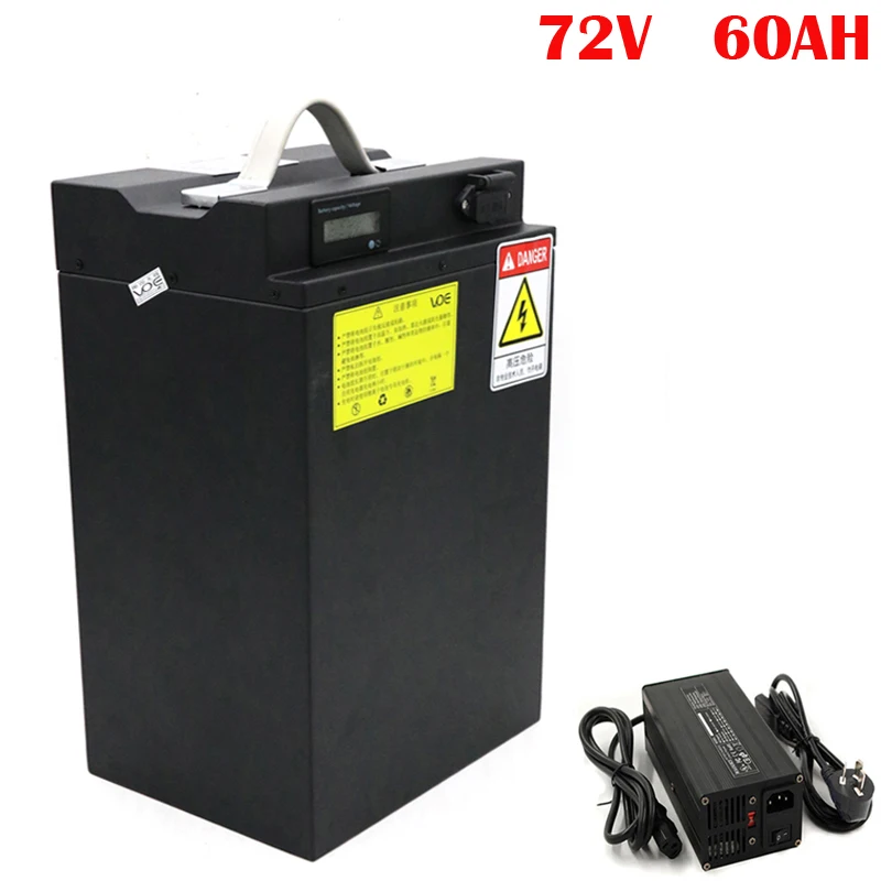 

No taxes 72V 60Ah Lithium Rechargeable Li-on Battery Pack for Ebike with 5A charger