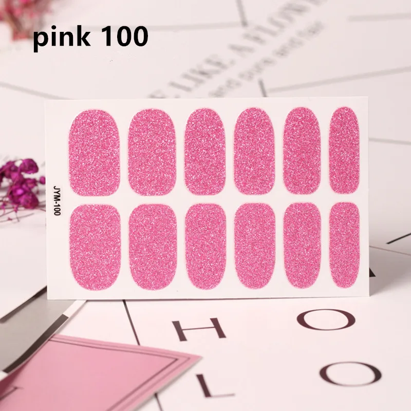 nail sticker pink 1 лист полное покрытие носок дизайн ногтей Блеск Toenail стикер сверкающие наклейки ступни темно-розовый сексуальный Летний стиль Маникюр Прямая поставка - Цвет: nail sticker pink