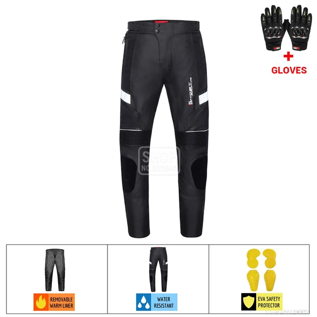 Waterproof Motorcycle Jacket Pants Off-Road Racing Motocross Riding Jacket Suit Men Windproof Touring Moto Protective Suit GR-K08 BK Pants