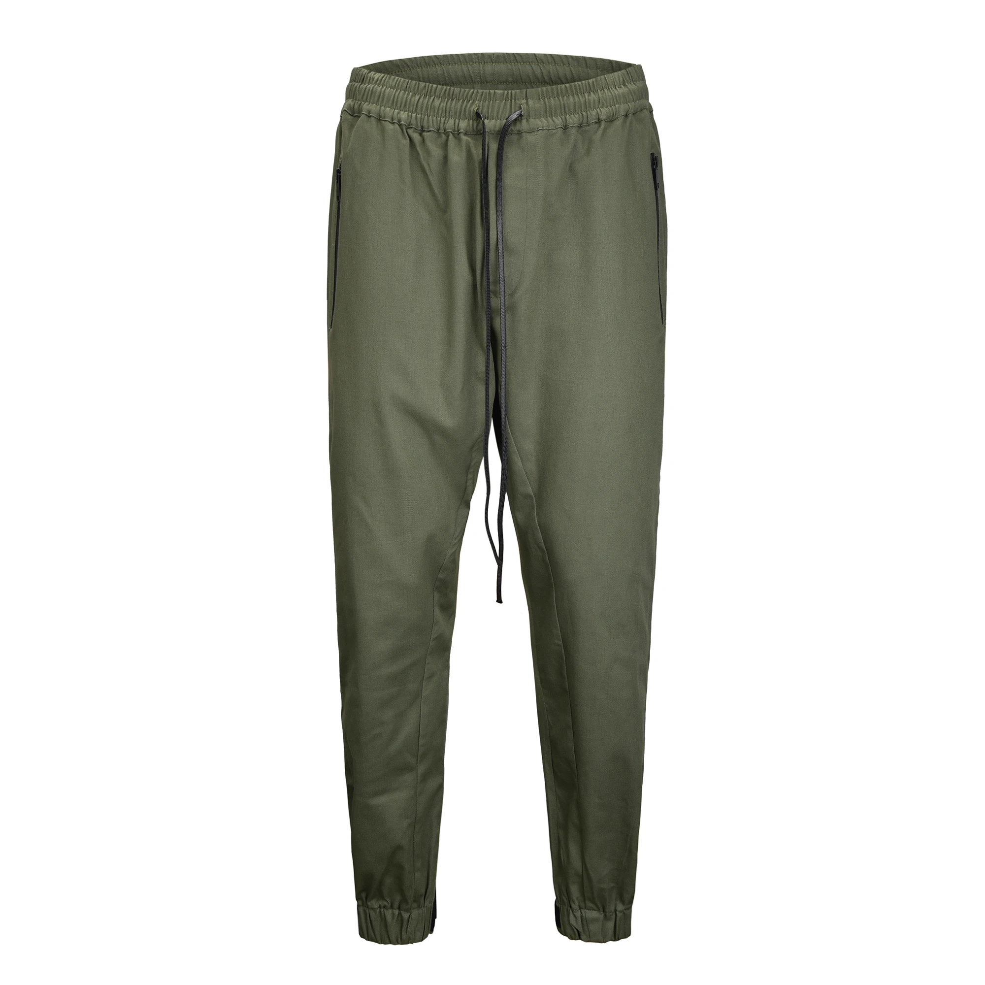 

Hip Hop Velcro Sweatpants Sport Gym Tactical Safari Cargo Harem Pencil Trouser Streetwear Elastic Waist Men Jogger Pant