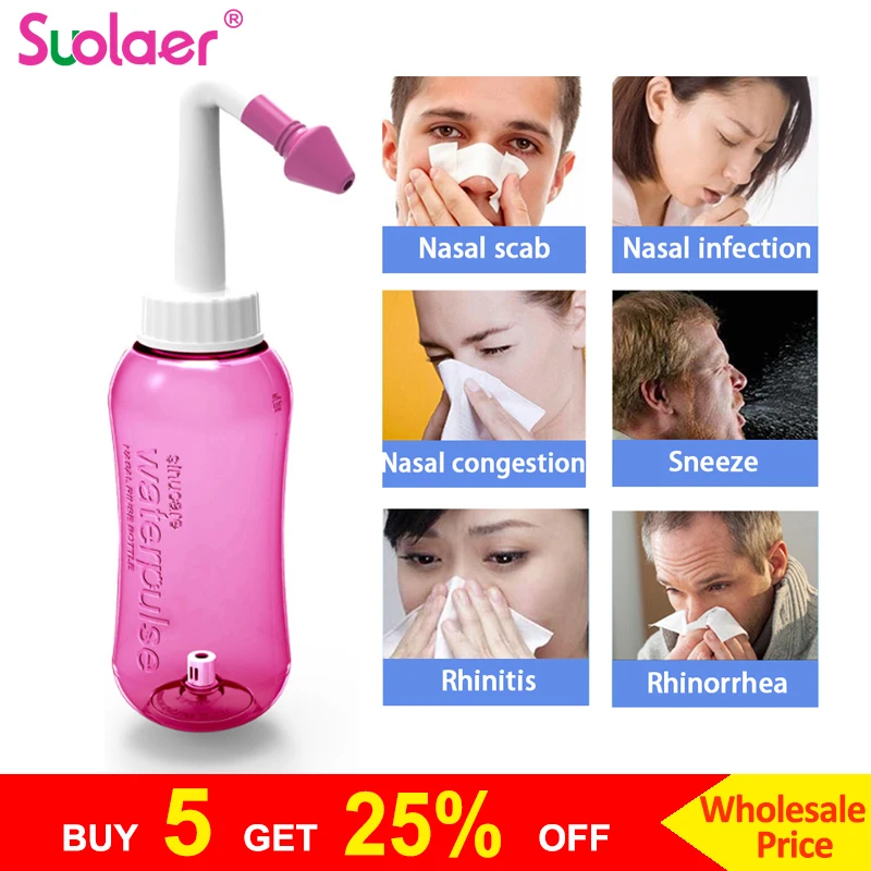 Nasal-Wash Cleaner Nose-Protector Neti-Pot Rhinitis Allergic Adult Child Avoid Moistens