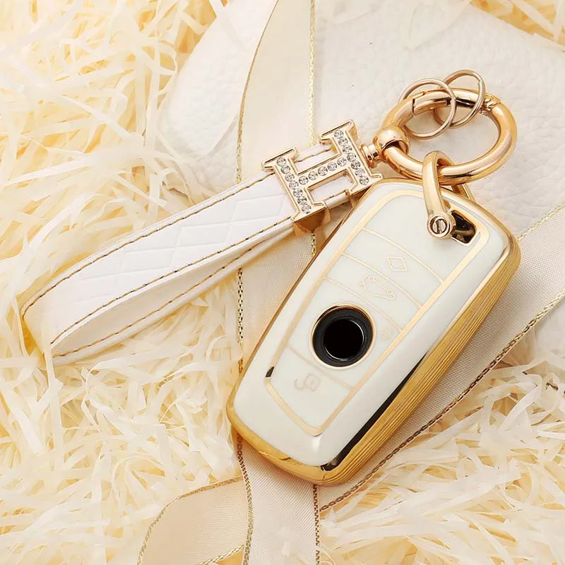 Argento Marrone Custodia Per Chiave Auto, Borsa Portachiavi Per BMW F20 F30 G20 F31 F34 F10 G30 F11 X3 F25 X4~p134507143 - Foto 12