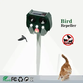 

Outdoor Garden Solar Ultrasonic Animal Repeller Waterproof Pest Repeller Snake Cat Dog Bird Dispeller Keep Animals Away MJ831