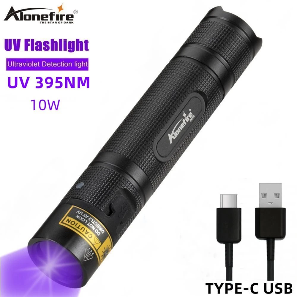 Alonefire SV005 395nm UV Led Flashlight Ultra Violets Ultraviolet
