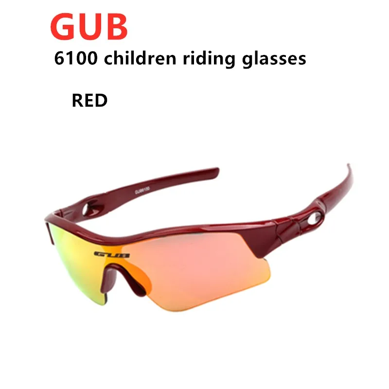 6100 RED GUB детские очки, солнцезащитные очки, поляризованные, защита глаз, для катания на роликах, для мальчиков и девочек, детский солнцезащитный крем, для спорта на открытом воздухе - Цвет: 6100 RED