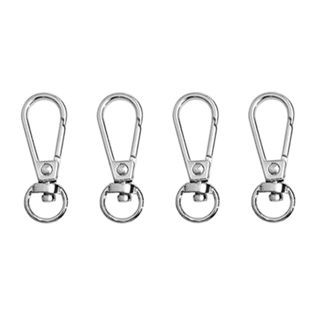 4pcs Metal Swivel Snaps Hooks Lobster Clasps Keychain Handbag Straps Trigger