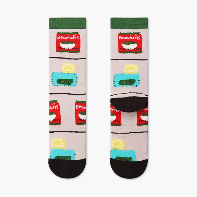 Couples Outdoor Skateboard Sox Autumn/Winter Creative Abstract Art Harajuku Hip Hop Streets Tide Sock Colorful Happy Funny Socks 18