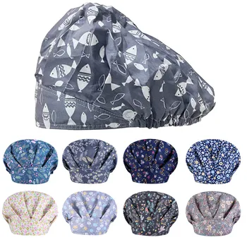 

top selling product in 2020 Unisex Fashion Cotton Print Nurse Adjustable Hat Unisex Scrub Cap Support Wholesale and Dropshipping