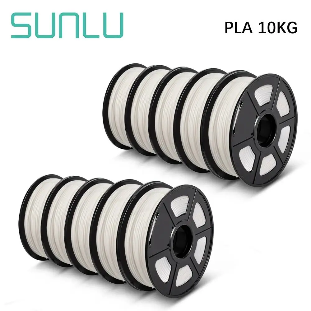 

SUNLU PLA 3D Printer Filament 5kg 10kg 1.75MM 2.2LBS Eco-friendly No Bubble Non-toxic Biodegradable Printing Material 5/10 Rolls