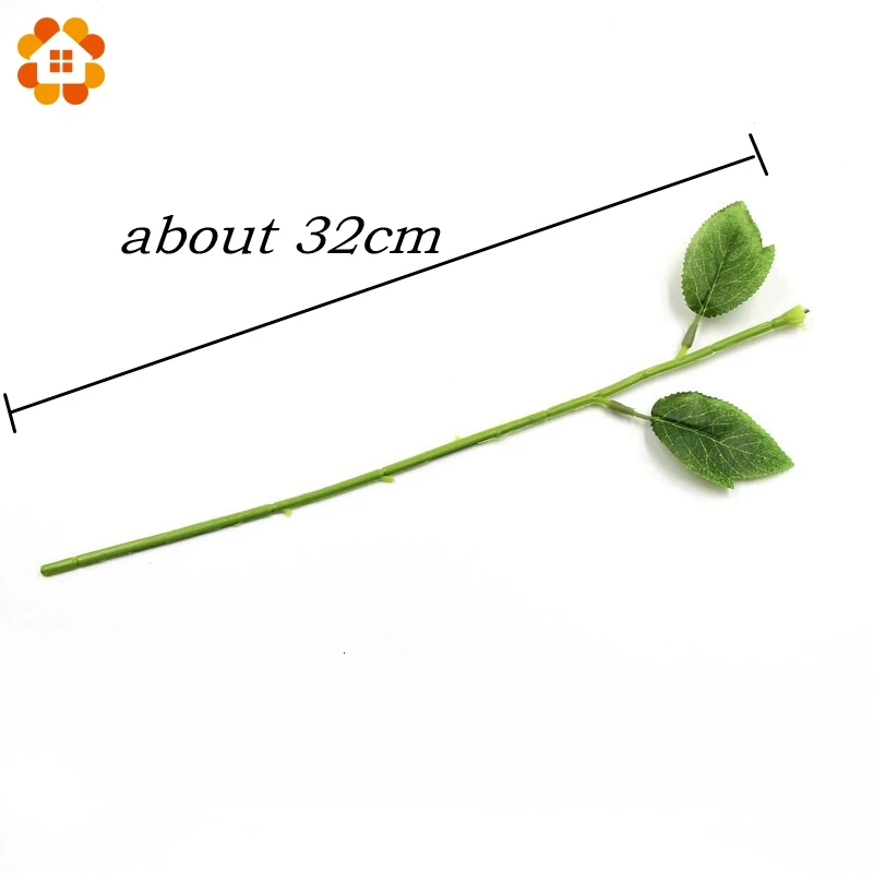 Flower Stem 32cm 10 шт./компл. Мини искусственные шелковые цветы розы головы поддельные Скрапбукинг цветочная гирлянда Аксессуары для Свадебные украшения - Цвет: Flower Stem 32cm