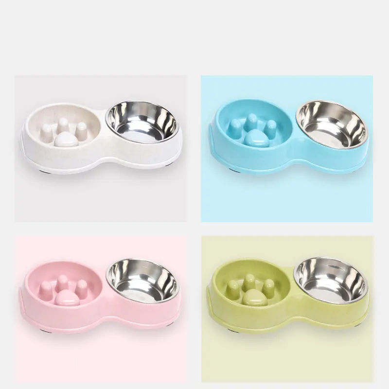 

1pc Dog Bowls Slow Feeder For Small Dog Cat Slow Eating Feeder Anti-Choking Anti-Gobble Anti-Gulp Water Drinkg And Food Feeding