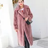 2022 New Women Winter Warm Faux Fur Coat Thick Women Long Coat Turn Down Collar Women Warm Coat Casaco Feminino ► Photo 2/6