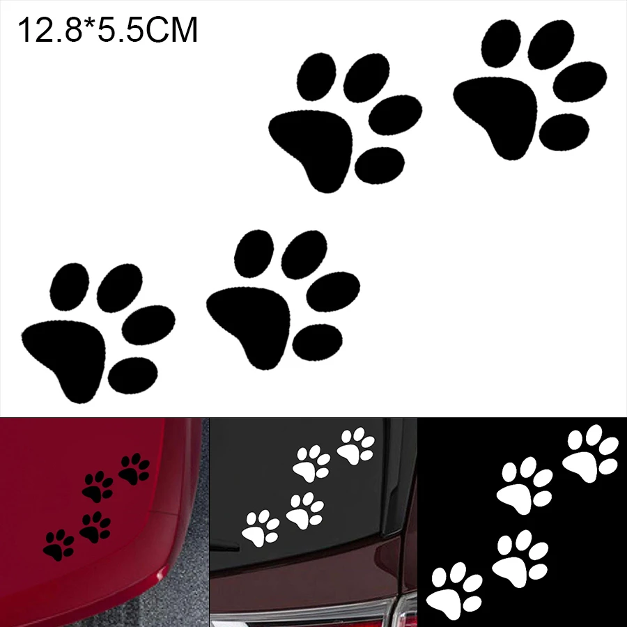 Cool Design Paw Car Sticker Animal Dog Cat Bear Foot Prints Footprint Decal  Outdoor Reflective Car Body Window Scratch Stickers - Car Stickers -  AliExpress