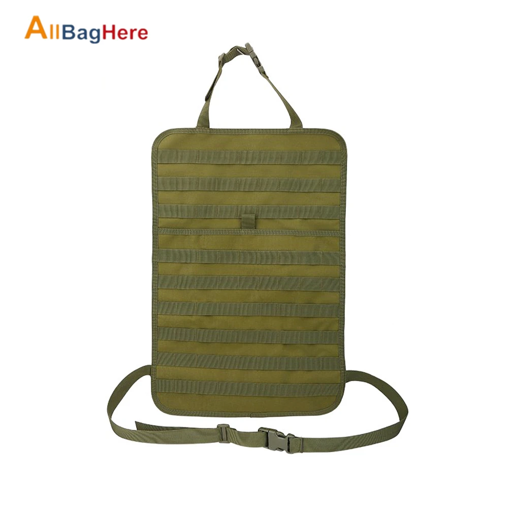 Army Green Тактическая система Molle, органайзер на заднее сиденье автомобиля, карманная панель для хранения автомобиля, туристический Чехол-протектор на автомобильное сиденье, универсальная посадка - Цвет: Army Green
