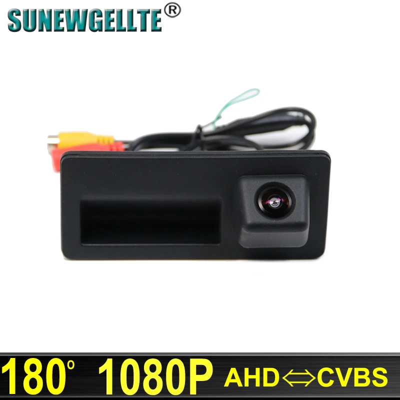HD AHD 1080P 180 Degree Fisheye Lens Car Rear View Reverse Backup Trunk Handle Camera For VW Passat Golf Polo Jetta Audi A4 A6 | Автомобили