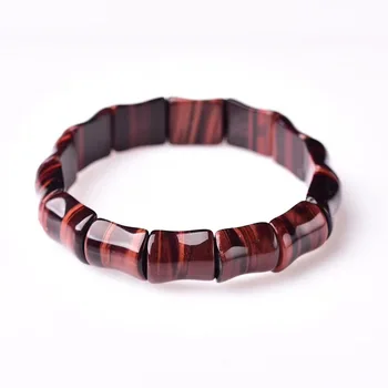 

l pc raw natural red tiger eye stone crystal bracelet round for fashion jewelry